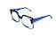 Óculos de Grau G154 8 em tons de azul e fumê, com as hastes azuis. - Imagem 2