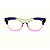 Óculos de Grau Gustavo Eyewear G69 11 nas cores lilás, acqua, azul e preto, com as hastes pretas. - Imagem 1
