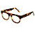 Óculos de Grau Gustavo Eyewear G14 7 em Animal Print, âmbar e caramelo flocado, com as hastes em animal print. Clássico. - Imagem 3