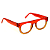 Óculos de Grau Gustavo Eyewear G14 8 nas cores vermelho e âmbar, com as hastes vermelhas. - Imagem 2