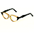 Óculos de Grau Gustavo Eyewear G11 1 nas âmbar e preto, hastes pretas. - Imagem 3