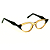 Óculos de Grau Gustavo Eyewear G11 1 nas âmbar e preto, hastes pretas. - Imagem 2