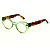 Óculos de Grau Gustavo Eyewear G93 1 na cor verde e hastes Animal Print. - Imagem 3