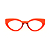 Óculos de Grau Gustavo Eyewear G93 2 na cor vermelha e hastes pretas. - Imagem 1
