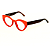 Óculos de Grau Gustavo Eyewear G93 2 na cor vermelha e hastes pretas. - Imagem 3