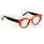 Óculos de Grau Gustavo Eyewear G93 2 na cor vermelha e hastes pretas. - Imagem 2