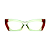Óculos de Grau G81 6 nas cores acqua e vermelho, com as hastes vermelhas. - Imagem 1