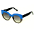 Óculos de Sol G13 3 nas cores azul e cinza, com as hastes pretas e lentes cinza. - Imagem 3