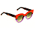 Óculos de Sol G13 7 nas cores vermelho, lilás e preto, com as hastes animal print e lentes marrom. - Imagem 2