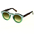 Óculos de Sol G66 4 nas cores prata e verde, com as hastes em animal print e lentes verdes. Modelo unisex - Imagem 3