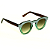 Óculos de Sol G66 4 nas cores prata e verde, com as hastes em animal print e lentes verdes. Modelo unisex - Imagem 2