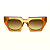 Óculos de Sol Gustavo Eyewear G137 2 nas cores âmbar e dourado, hastes caramelo e lentes marrom degrade. - Imagem 1