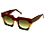 Óculos de Sol Gustavo Eyewear G137 7 nas cores marrom, doce de leite e verde, hastes marrom e lentes marrom degrade. - Imagem 3