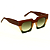 Óculos de Sol Gustavo Eyewear G137 7 nas cores marrom, doce de leite e verde, hastes marrom e lentes marrom degrade. - Imagem 2