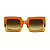 Óculos de Sol G01 2 nas cores âmbar e dourado, hastes e lentes marrom. - Imagem 1