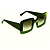 Óculos de Sol G01 4 em tons de verde, hastes e lentes verdes. Origem - Imagem 2