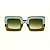 Óculos de Sol G01 5 nas cores fumê e prata, hastes pretas e lentes cinza degrade. - Imagem 1