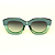 Óculos de Sol Gustavo Eyewear G12 5 nas cores prata e acqua, com as hastes pretas e lentes cinza. Outono Inverno. - Imagem 1