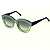 Óculos de Sol Gustavo Eyewear G12 5 nas cores prata e acqua, com as hastes pretas e lentes cinza. Outono Inverno. - Imagem 3
