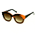 Óculos de Sol Gustavo Eyewear G12 6 nas cores preto, doce de leite e marrom, com as hastes pretas e lentes marrom degrade. Origem - Imagem 3