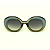Óculos de Sol Gustavo Eyewear G61 1 nas cores prata e verde, hastes pretas e lentes cinza degrade. Outono Inverno. - Imagem 1