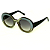 Óculos de Sol Gustavo Eyewear G61 1 nas cores prata e verde, hastes pretas e lentes cinza degrade. Outono Inverno. - Imagem 3
