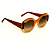 Óculos de Sol Gustavo Eyewear G61 2 nas cores dourado, âmbar e marrom, hastes marrom e lentes marrom degrade. Outono Inverno. - Imagem 2