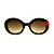Óculos de Sol Gustavo Eyewear G61 4 nas cores preto, marrom e vermlaho, hastes vermelhas e lentes marrom degrade. Origem. - Imagem 1