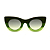 Óculos de Sol Gustavo Eyewear G48 3 em tons de verde, hastes pretas e lentes cinza degrade. Outono Inverno - Imagem 1