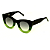 Óculos de Sol Gustavo Eyewear G48 3 em tons de verde, hastes pretas e lentes cinza degrade. Outono Inverno - Imagem 3
