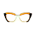 Óculos de Grau Gustavo Eyewear G111 2 nas cores marrom, prata e âmbar, com as hastes marrom. - Imagem 1