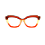 Óculos de Grau Gustavo Eyewear G111 3 nas cores marrom, vermelho e âmbar, com as hastes marrom. - Imagem 1