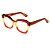 Óculos de Grau Gustavo Eyewear G111 3 nas cores marrom, vermelho e âmbar, com as hastes marrom. - Imagem 3
