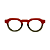 Óculos de Grau G66 8 nas cores vermelho e fumê, com as hastes vermelhas. Modelo unisex. - Imagem 1