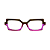 Óculos de Grau G127 2 nas cores violeta e bordô, hastes violeta. - Imagem 1