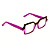 Óculos de Grau G127 2 nas cores violeta e bordô, hastes violeta. - Imagem 2