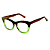Óculos de Grau Gustavo Eyewear G69 1 em tons de marrom e verde, com as hastes marrom. - Imagem 3