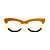 Óculos de Grau Gustavo Eyewear G69 13 nas cores marrom, branco e verde, com as hastes em animal print. - Imagem 1