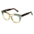 Óculos de Grau Gustavo Eyewear G69 14 nas cores âmbar e prata, com as hastes marrom. - Imagem 3