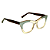 Óculos de Grau Gustavo Eyewear G69 14 nas cores âmbar e prata, com as hastes marrom. - Imagem 2