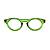 Óculos de Grau Gustavo Eyewear G29 3 na cor verde e hastes em animal print. - Imagem 1