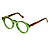 Óculos de Grau Gustavo Eyewear G29 3 na cor verde e hastes em animal print. - Imagem 3