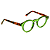 Óculos de Grau Gustavo Eyewear G29 3 na cor verde e hastes em animal print. - Imagem 2