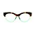 Óculos de Grau Gustavo Eyewear G65 3 em Animal Print e acqua com as hastes animal print. Clássico - Imagem 1