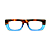 Óculos de Grau Gustavo Eyewear G80 1 em Animal Print e azul, hastes animal print. Clássico. - Imagem 1
