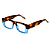 Óculos de Grau Gustavo Eyewear G80 1 em Animal Print e azul, hastes animal print. Clássico. - Imagem 3