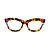 Óculos de Grau Gustavo Eyewear G69 5 em Animal Print, azul e vermelho. Hastes azuis. - Imagem 1