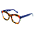 Óculos de Grau Gustavo Eyewear G69 5 em Animal Print, azul e vermelho. Hastes azuis. - Imagem 3