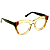 Óculos de Grau Gustavo Eyewear G69 16 nas âmbar, preto, azul e vermelho. Hastes pretas. - Imagem 2