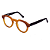 Óculos de Grau Gustavo Eyewear G66 9 Doce de Leite e âmbar, hastes pretas. Doce de Leite. Modelo unisex. - Imagem 3